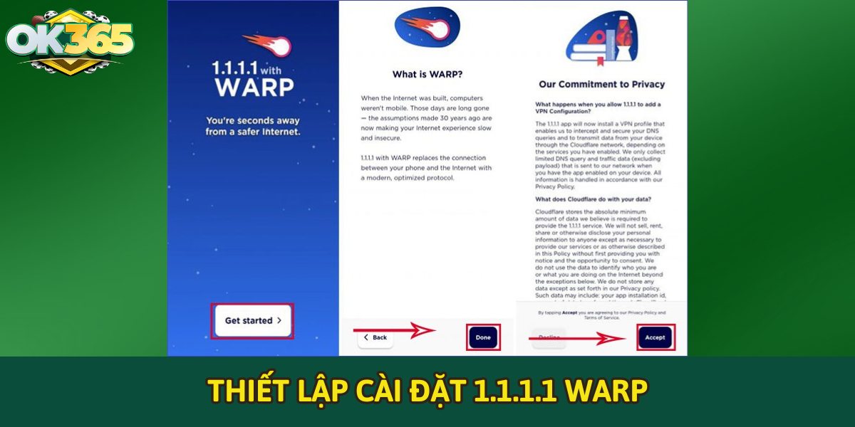 Thiết lập cài đặt 1.1.1.1 WARP